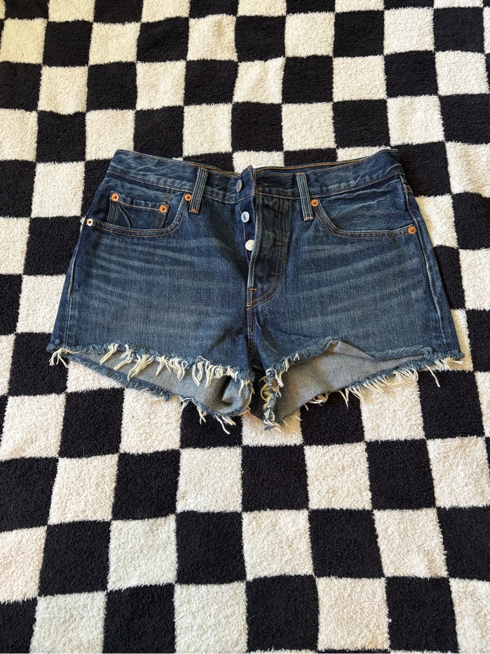Levi's Dark Blue Denim Shorts Size 27